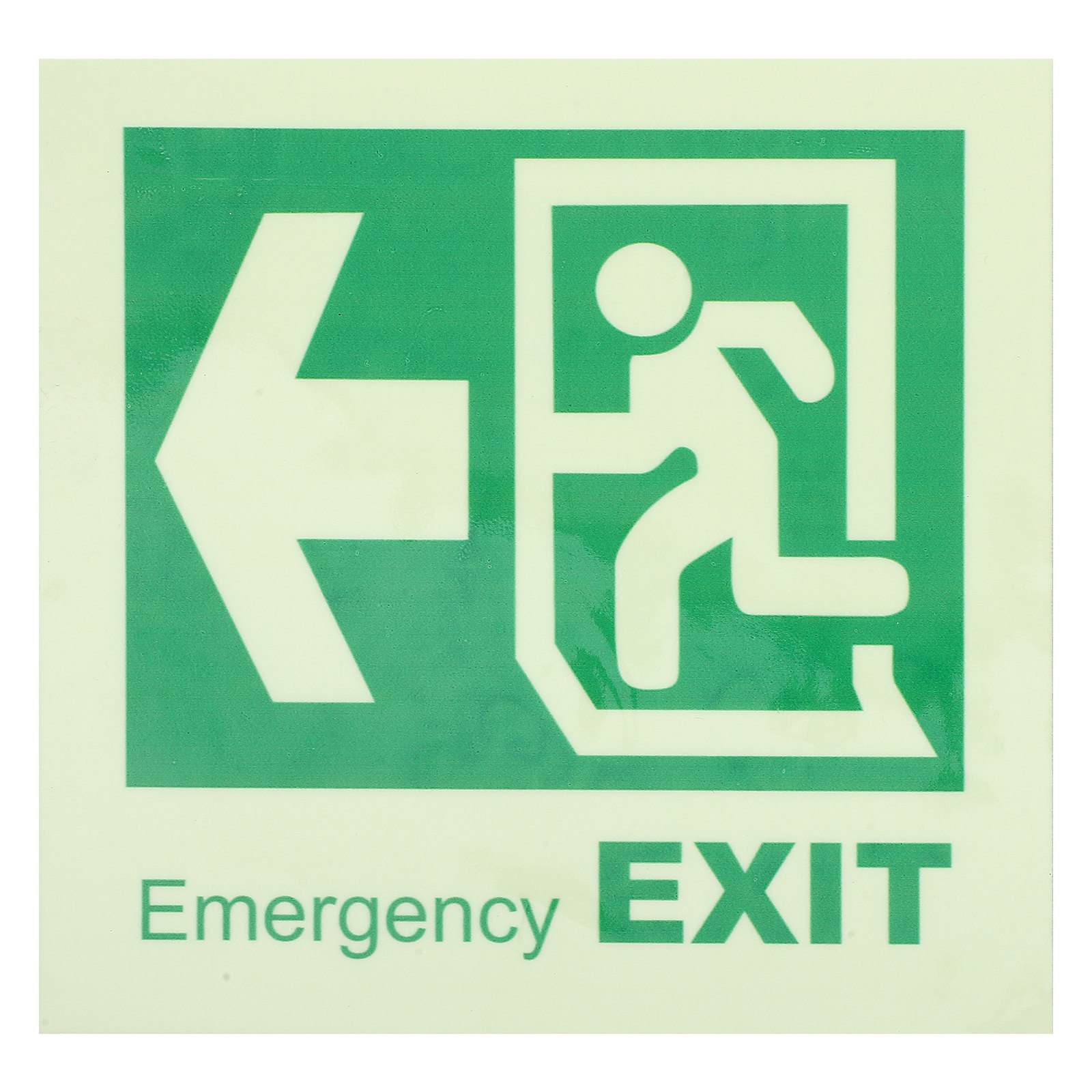 Emergency Exit Sign - 光る自己粘着式非常口標識ステッカー、暗闇で光る床案内（ショッピングモール、映画館、バー、スーパーマーケット向け）