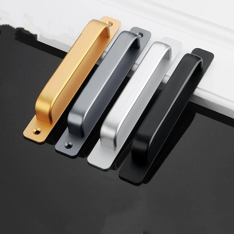 Window Lock Bar - 1PC アルミ合金ドリル不要ハンドルガラス引き戸窓引き出しワードローブプッシュプル浴室ステッカードアハンドル