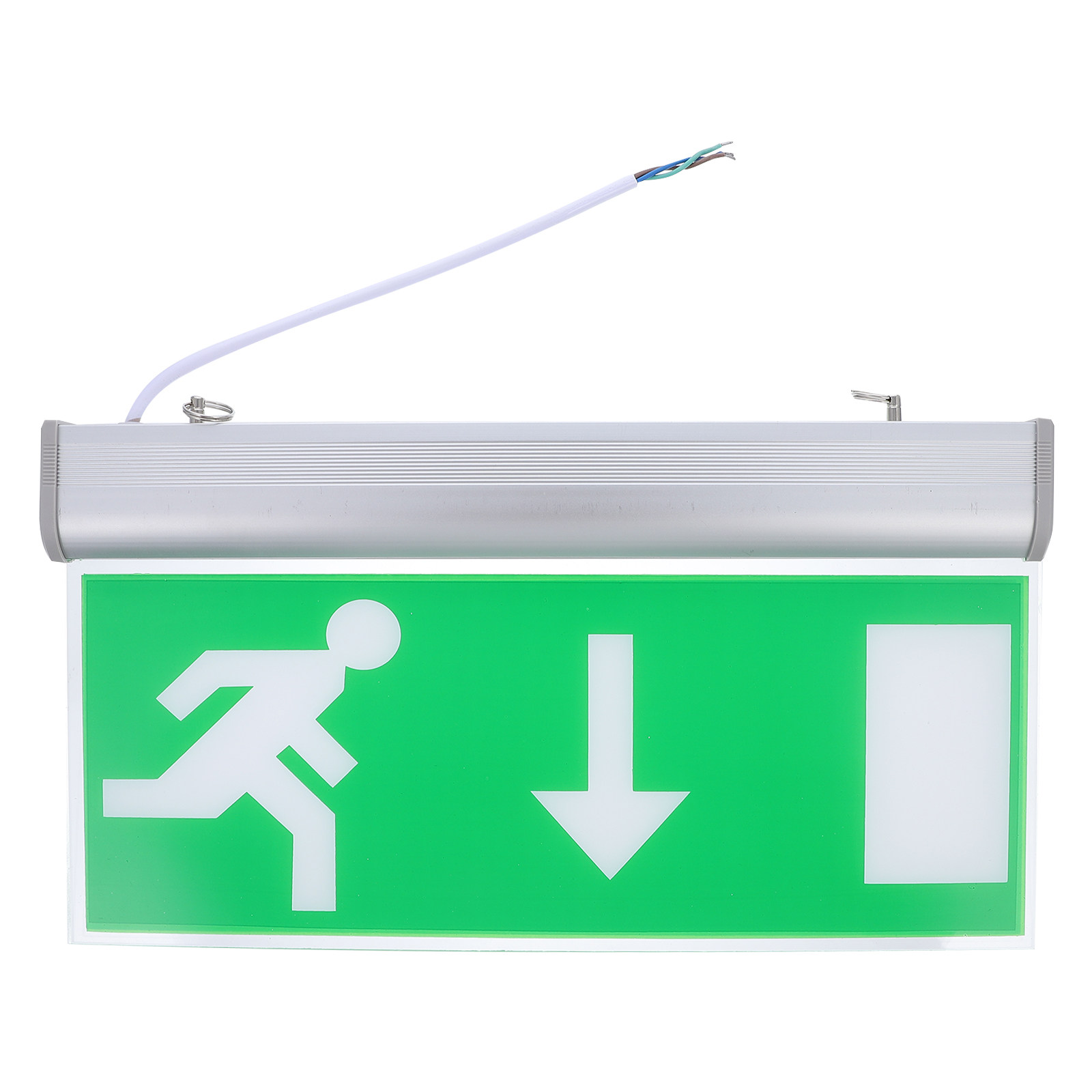 Emergency Exit Sign - 学校やオフィス、安全表示、緊急時用、コンパクトなランプ、スーパーマーケットの避難用として使えるLED非常口表示灯（1個）。