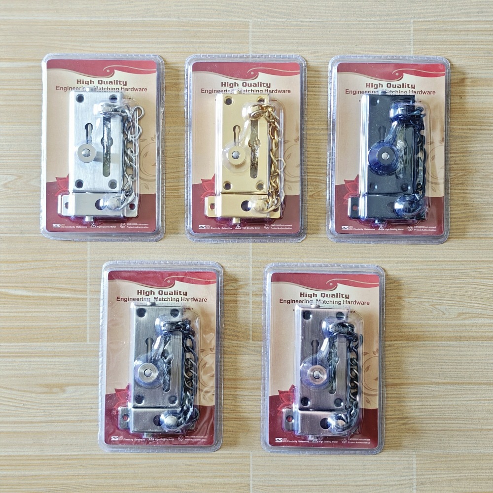 Security Chain Door - ステンレス製セキュリティチェーン、新型ドア・ホテル用ラッチ、家庭用金具アクセサリー、ラッチ付きセキュリティチェーン