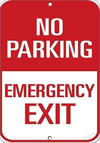 Emergency Exit Sign - 道路標識警告板駐車禁止非常口交通壁アート装飾安全警告標識オフィスサイン金属サインプラサイン
