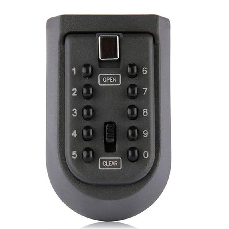 Lockbox Key Secure - 壁掛け式プッシュボタン式コンビネーションキーロックボックス 室内・屋外用セキュリティ収納ロックボックス