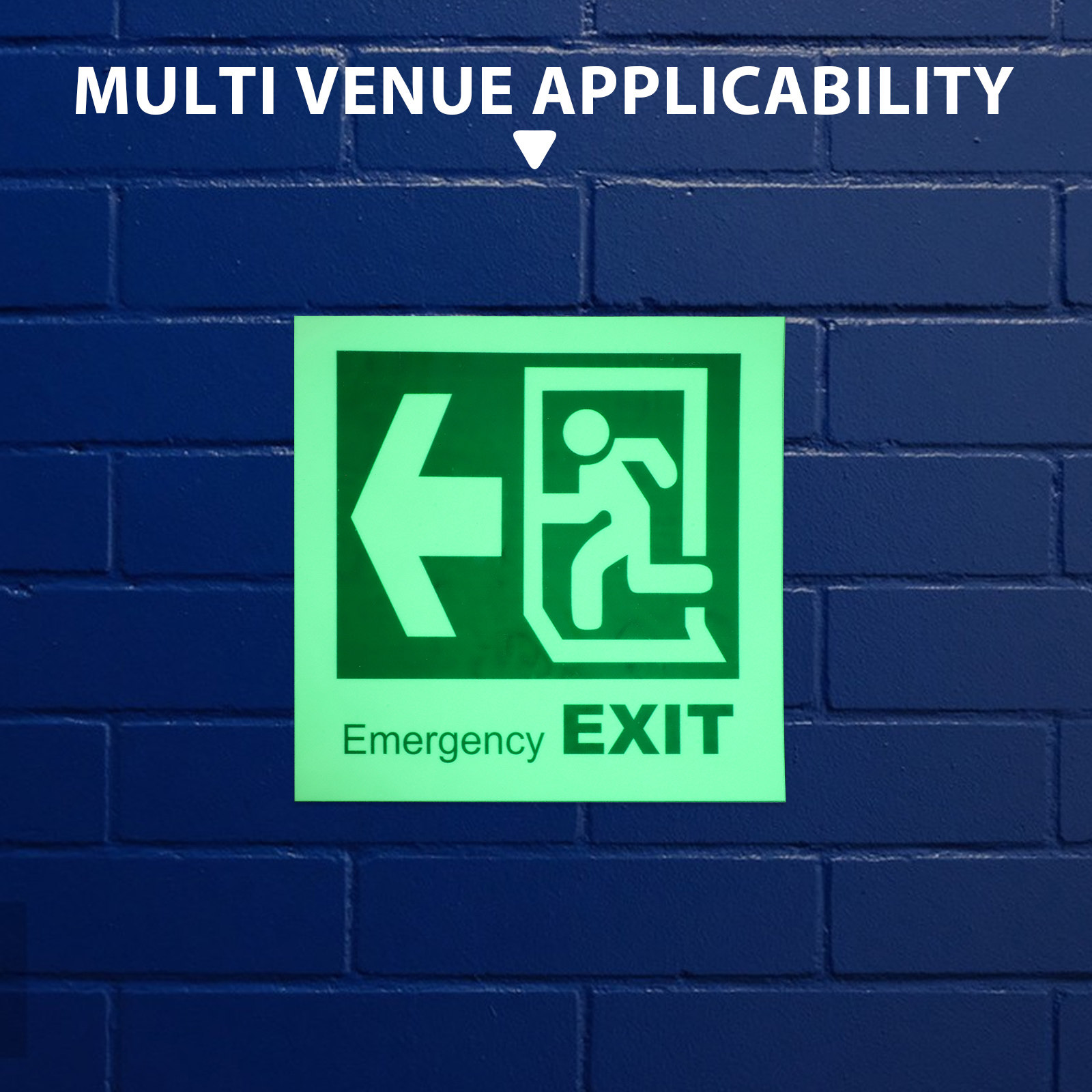 光る自己粘着式非常口標識ステッカー、暗闇で光る床案内（ショッ - Emergency Exit Sign のレビューと価格