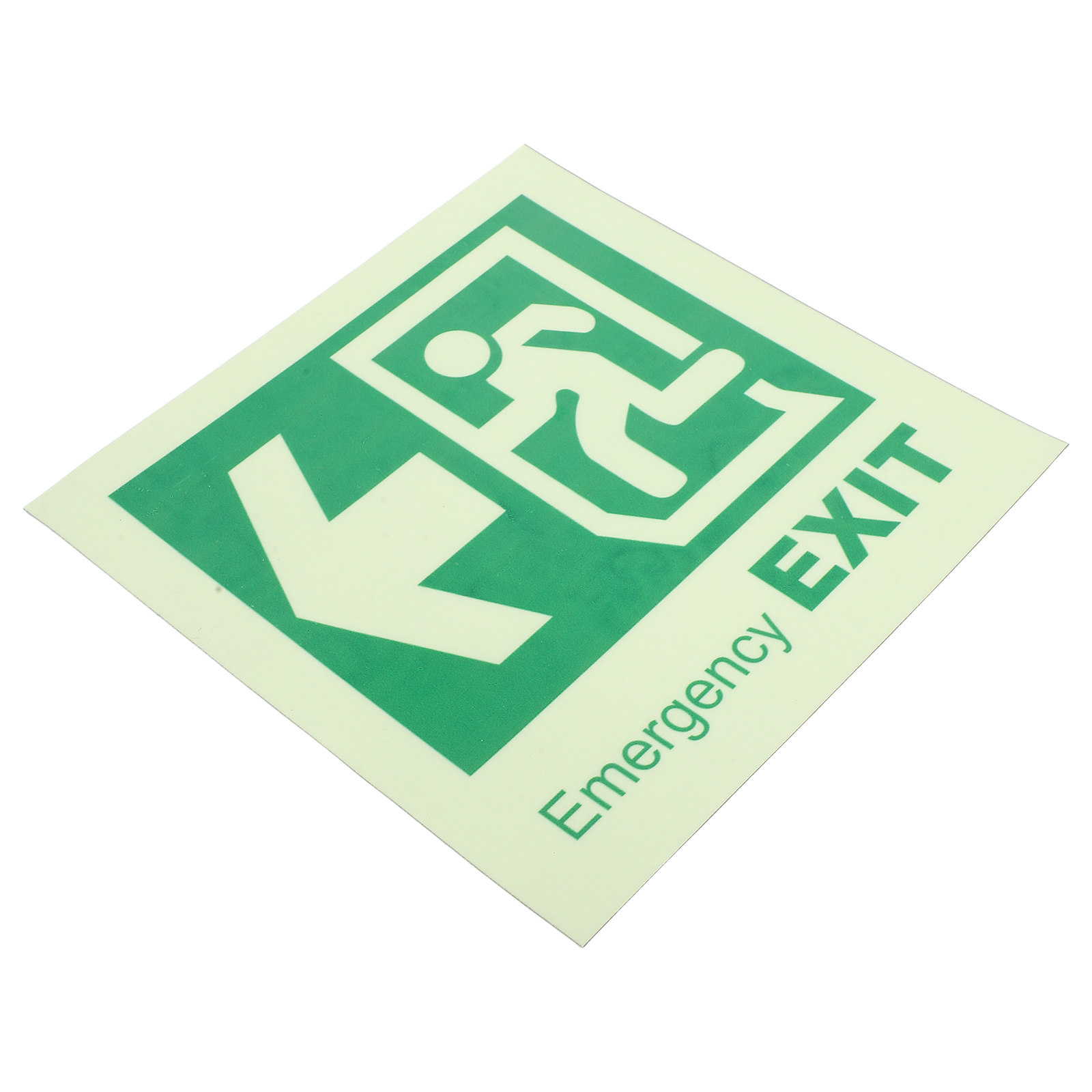 光る自己粘着式非常口標識ステッカー、暗闇で光る床案内（ショッ - Emergency Exit Sign のレビューと価格