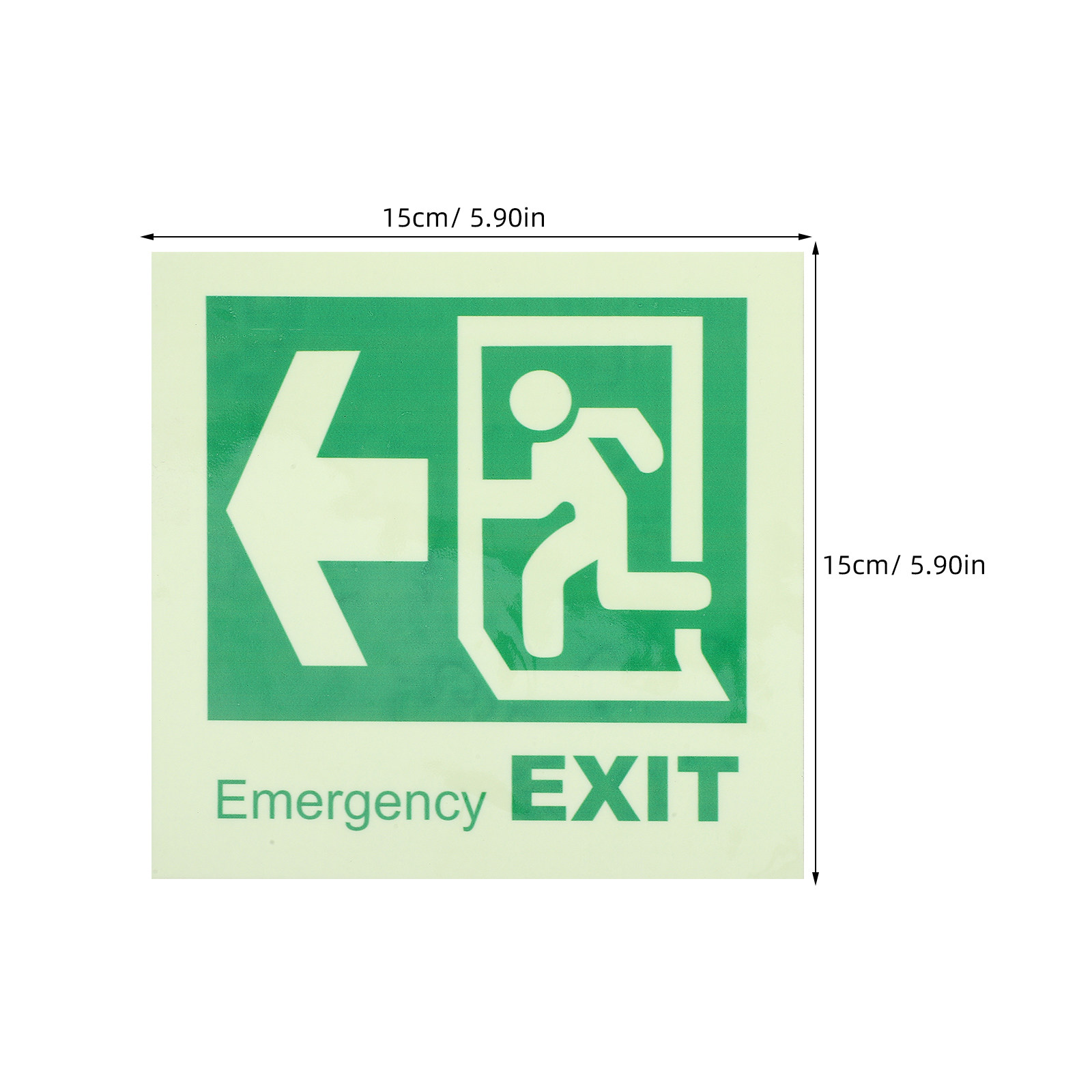 光る自己粘着式非常口標識ステッカー、暗闇で光る床案内（ショッ - Emergency Exit Sign のレビューと価格