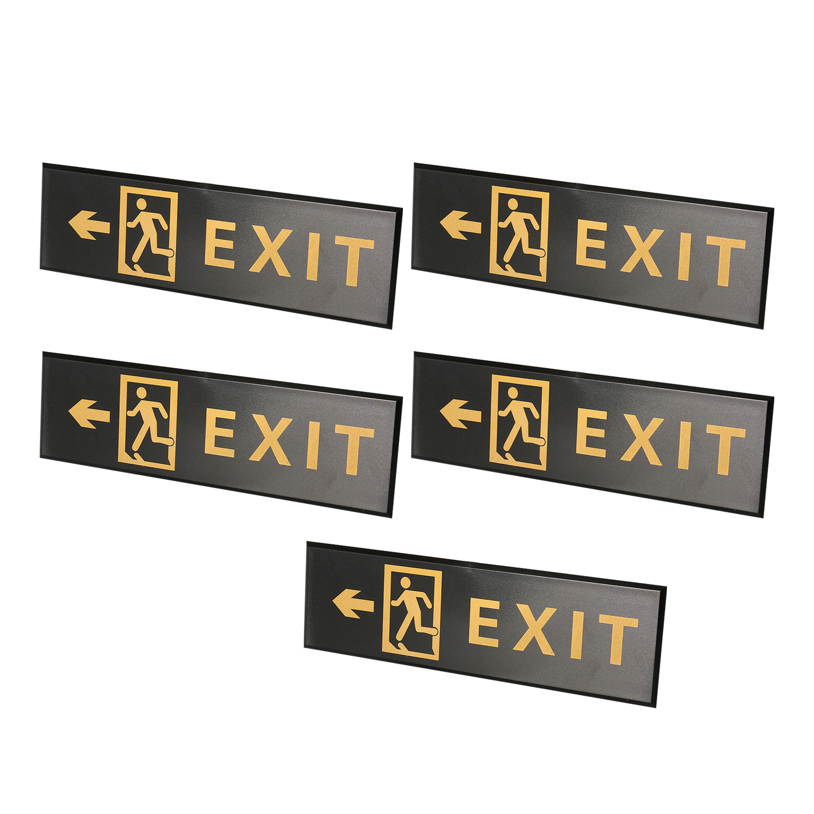 5枚入り、自己接着式のアクリル製非常用出口表示板。左向きの矢 - Emergency Exit Sign のレビューと価格