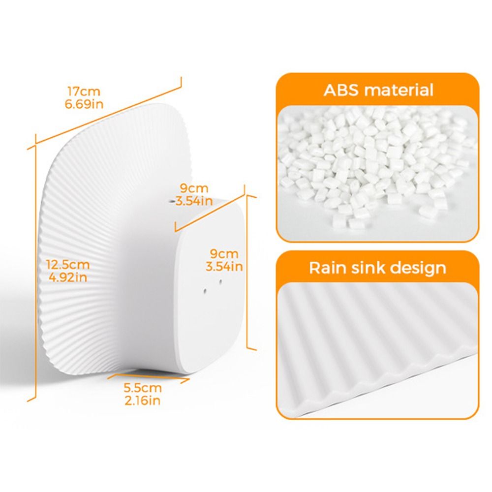 雨や日差しを防ぐ、防水カバー。プラスチック製、白色。Eufy - Eufy Camera S340 のレビューと価格
