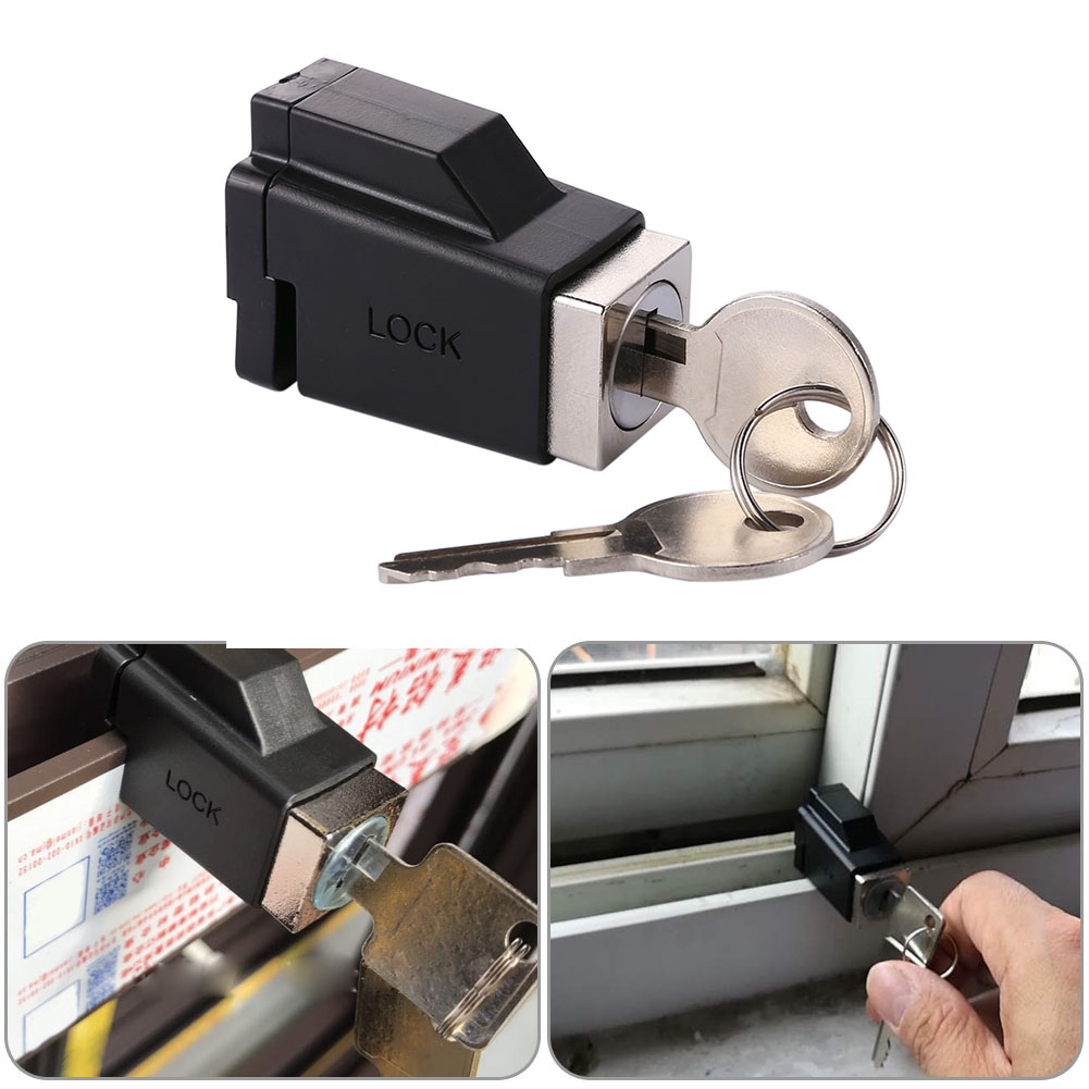 アルミニウム合金ウィンドウロック キー2個付き ウィンドウリ - Window Lock Bar のレビューと価格