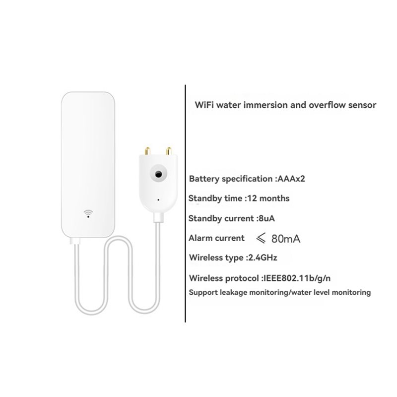 DTEN-Tuya Wi-Fi対応スマート水漏れセンサー、水 - Water Alarm Sensor のレビューと価格