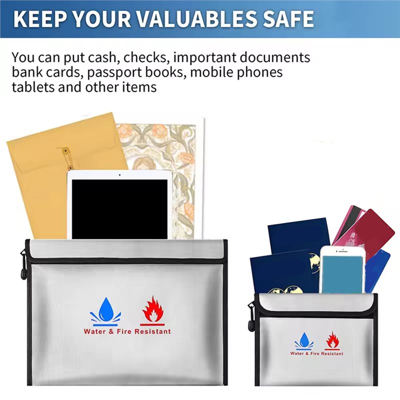 N35R-耐火・防水ドキュメントバッグ、証明書、現金、カード - Fire Safe Document のレビューと価格
