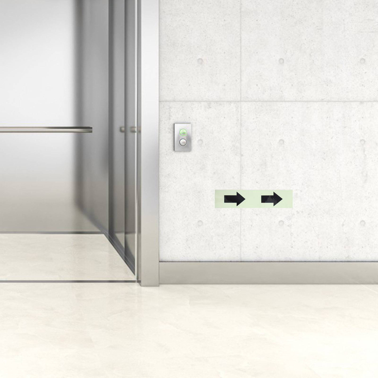 暗闇で光る矢印テープ、反射素材を使用した方向指示用床マーキン - Emergency Exit Sign のレビューと価格