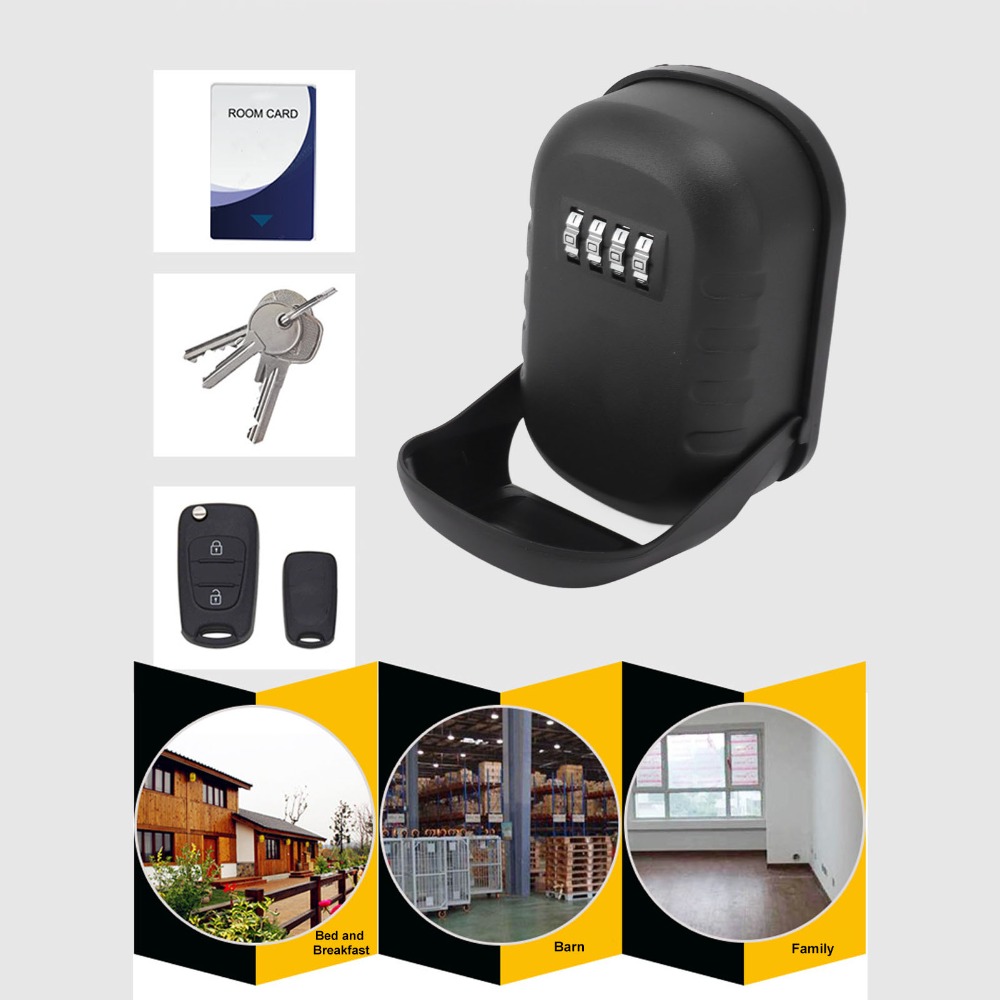 セキュリティ壁掛けキーロックボックスブラック防塵コンビネーシ - Lockbox Key Secure のレビューと価格