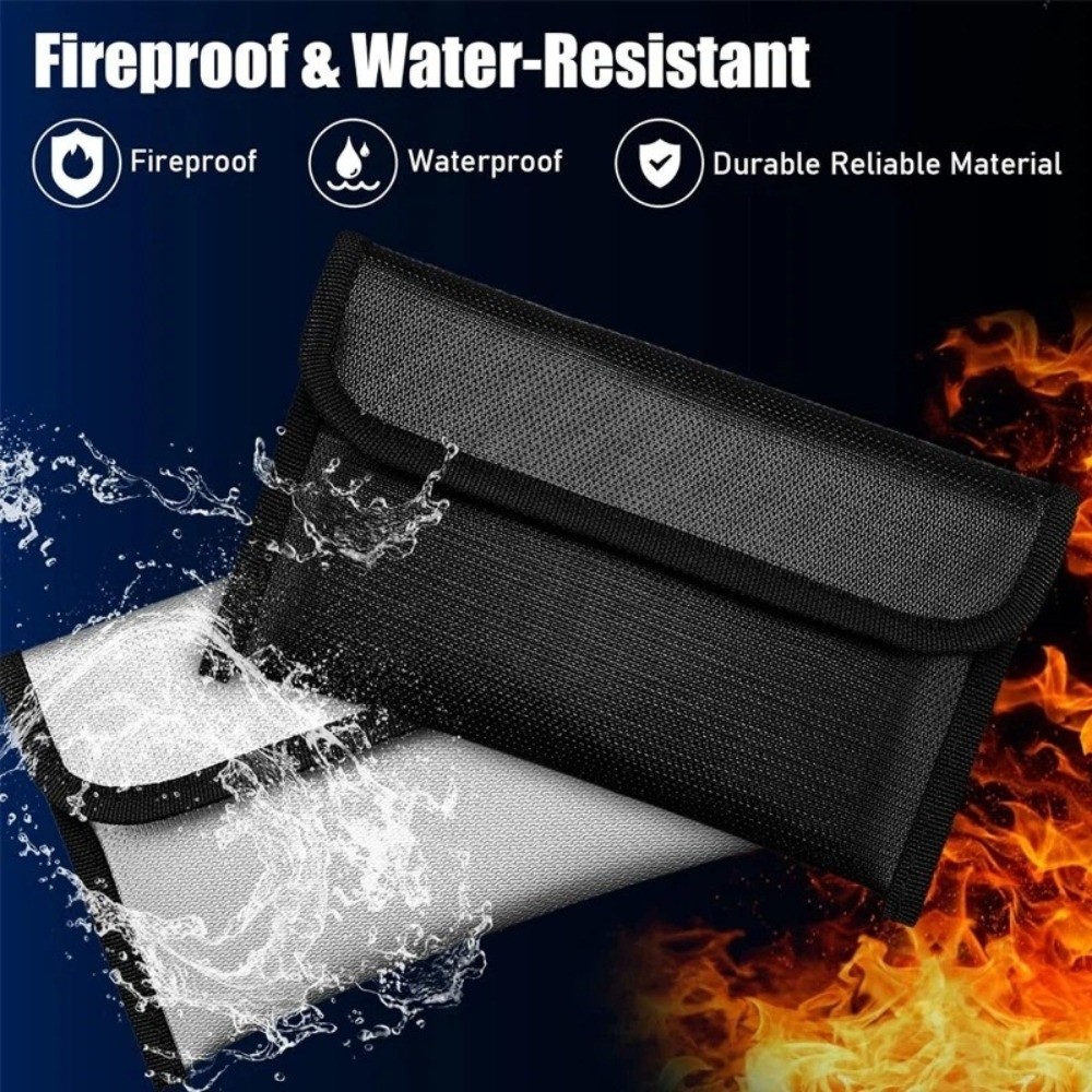 ポータブル防水耐火収納バッグ（ジッパー付き）耐火性セーフドキ - Fire Safe Document のレビューと価格