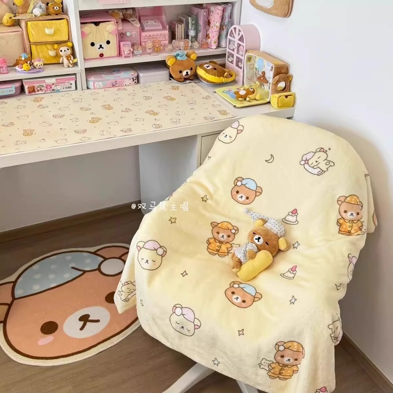 リラックマ柄フランネルスローブランケット、くま柄プリント、柔 - Fire Blanket Kitchen のレビューと価格