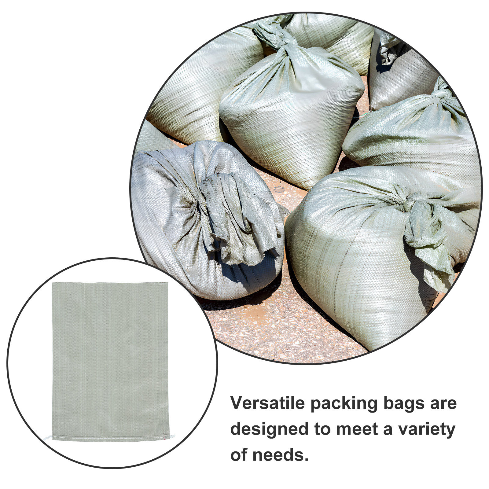 20個入り、厚手で丈夫なPP製砂袋。多機能で、屋外での洪水対 - Flood Barrier Bag のレビューと価格