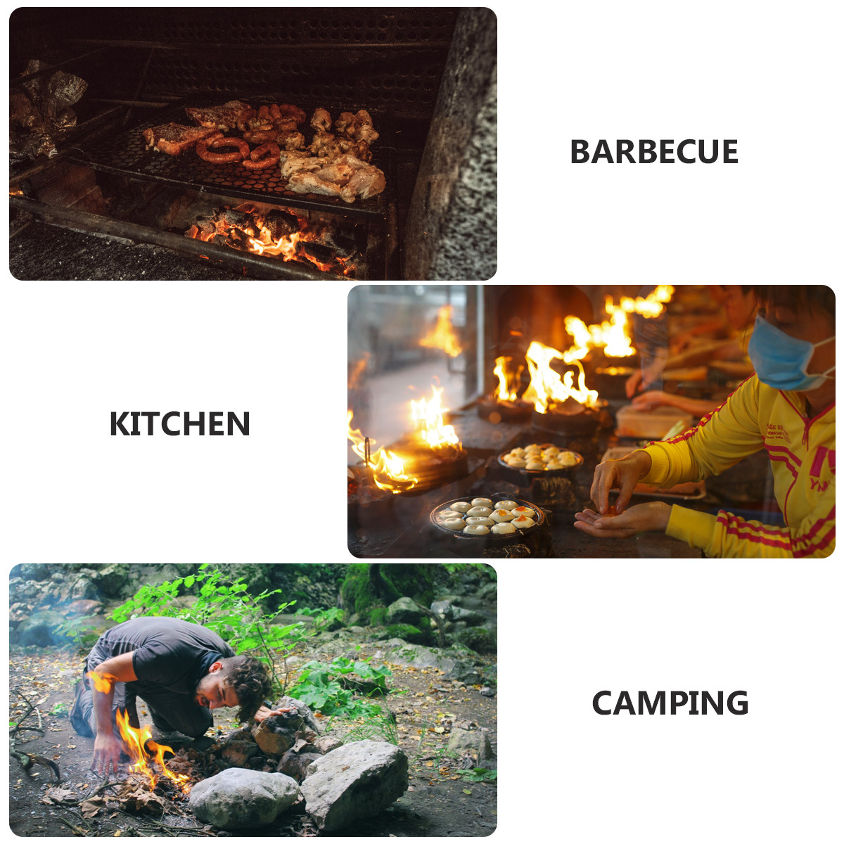 1枚入り、持ち運び可能な耐火ブランケット。銀色で高温に強く、 - Fire Blanket Kitchen のレビューと価格