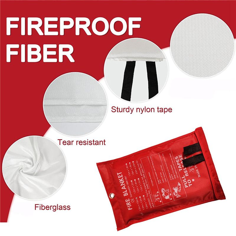 B48B-8PCS 緊急用防火ブランケット、キッチン、グリル - Fire Blanket Kitchen のレビューと価格