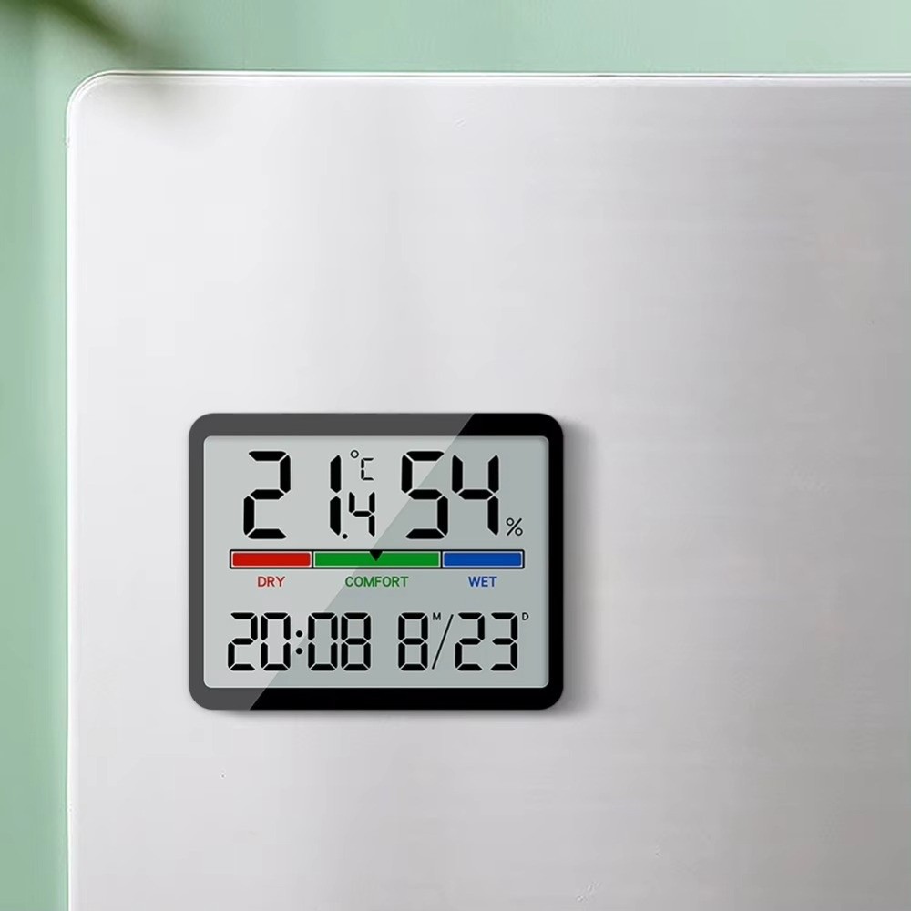磁気吊り下げ時計大型液晶画面デジタルディスプレイ室内温度計湿 - Pool Alarm Float のレビューと価格