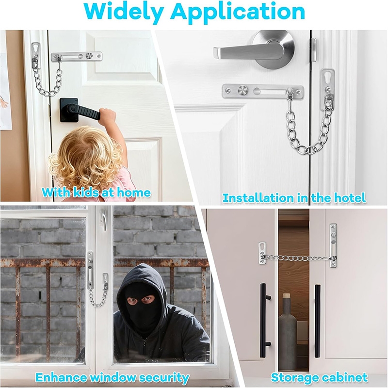 ステンレス鋼ドアチェーンロックドアチェーンスプリングセキュリ - Security Chain Door のレビューと価格