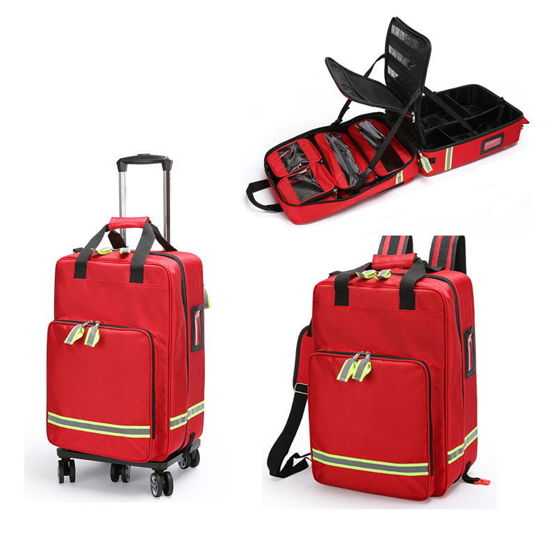 大容量の空の車輪付きの応急処置バッグ,医療,屋外,デイケアセ - First Aid Bag Kit のレビューと価格