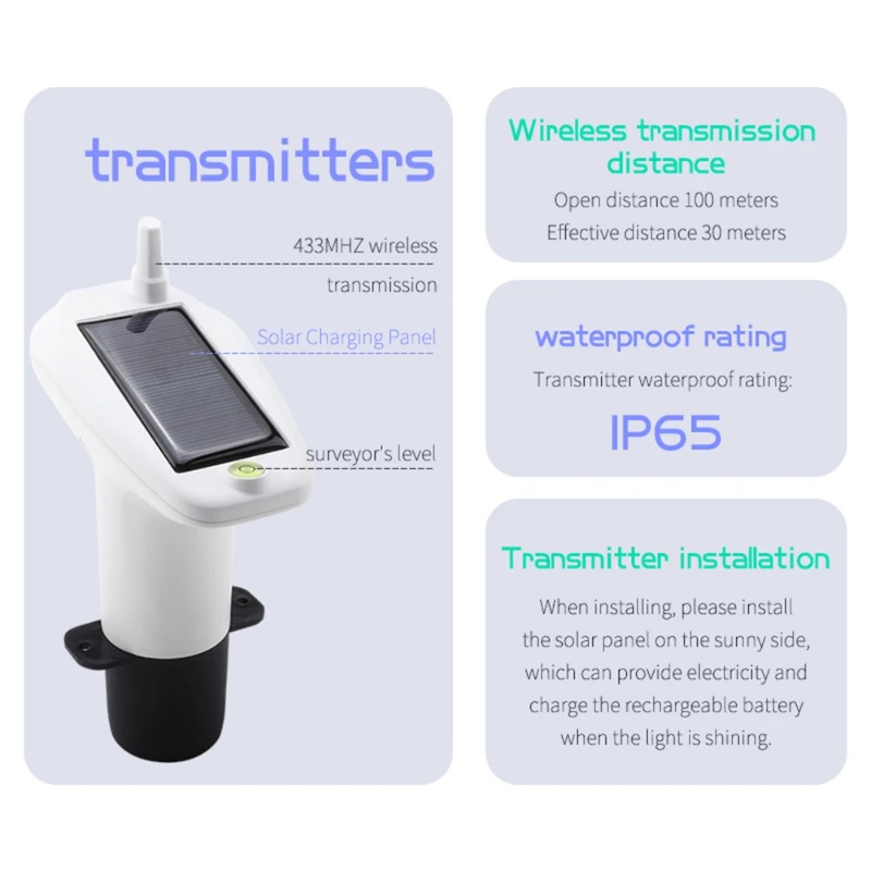 水位センサー 水位インジケーター ワイヤレス超音波水位モニタ - Water Alarm Sensor のレビューと価格