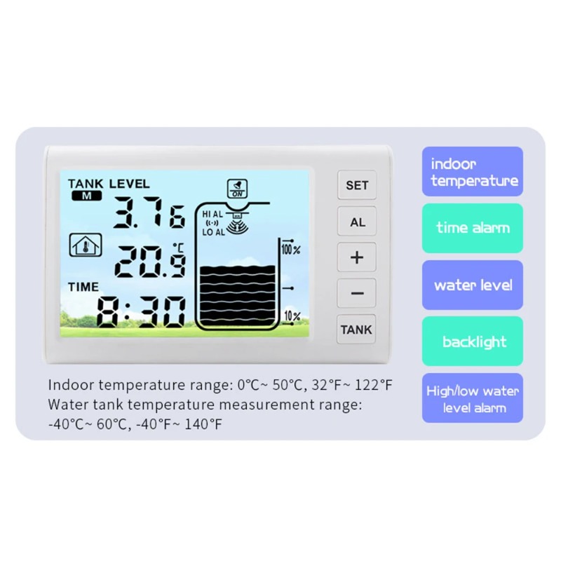 水位センサー 水位インジケーター ワイヤレス超音波水位モニタ - Water Alarm Sensor のレビューと価格