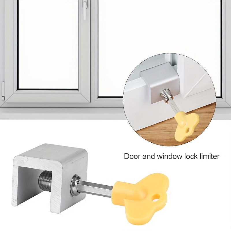 3セットのドアと窓用リミットクランプ、保護パッド付きスライド - Window Lock Bar のレビューと価格